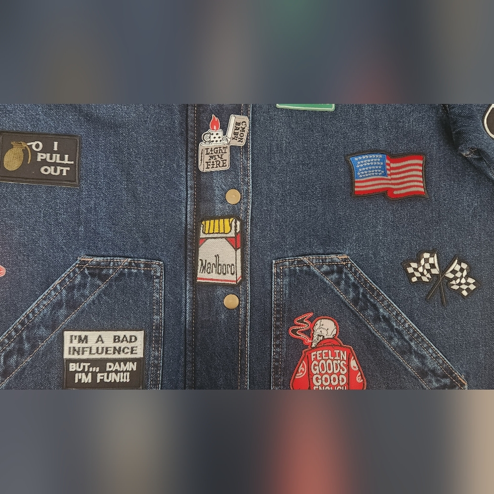 Custom jean patchwork jacket - Picture 9 of 16